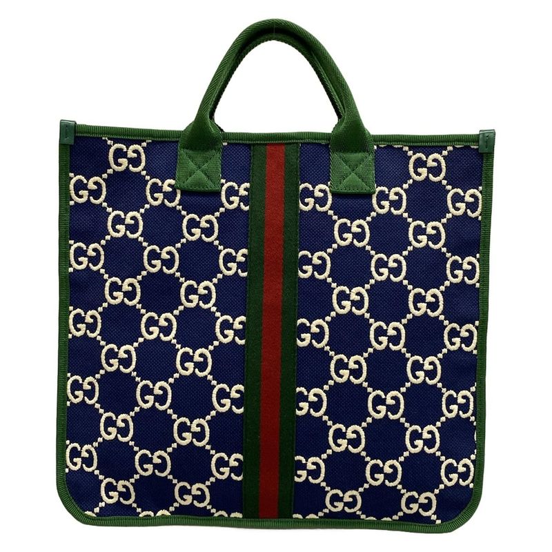 Gucci Handbag - 605831 Navy X Green X Multi Childrens