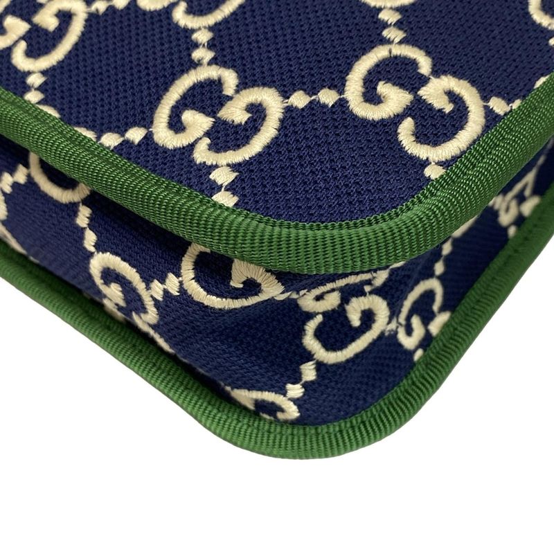 Gucci Handbag - 605831 Navy X Green X Multi Childrens
