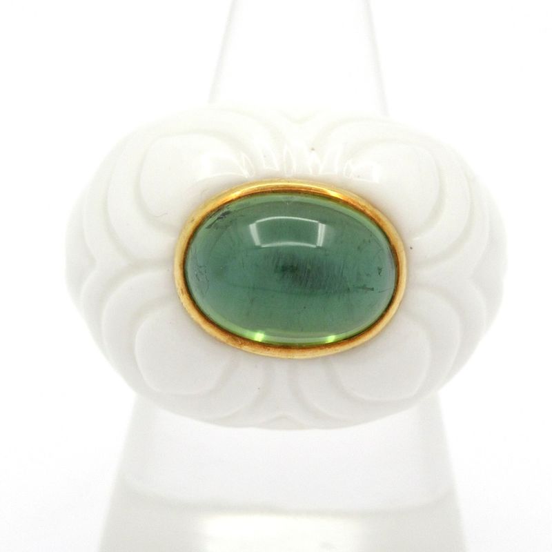 Bvlgari Ring Chandra (Accessory) Ceramic X 18k Yellow Gold X Peridot
