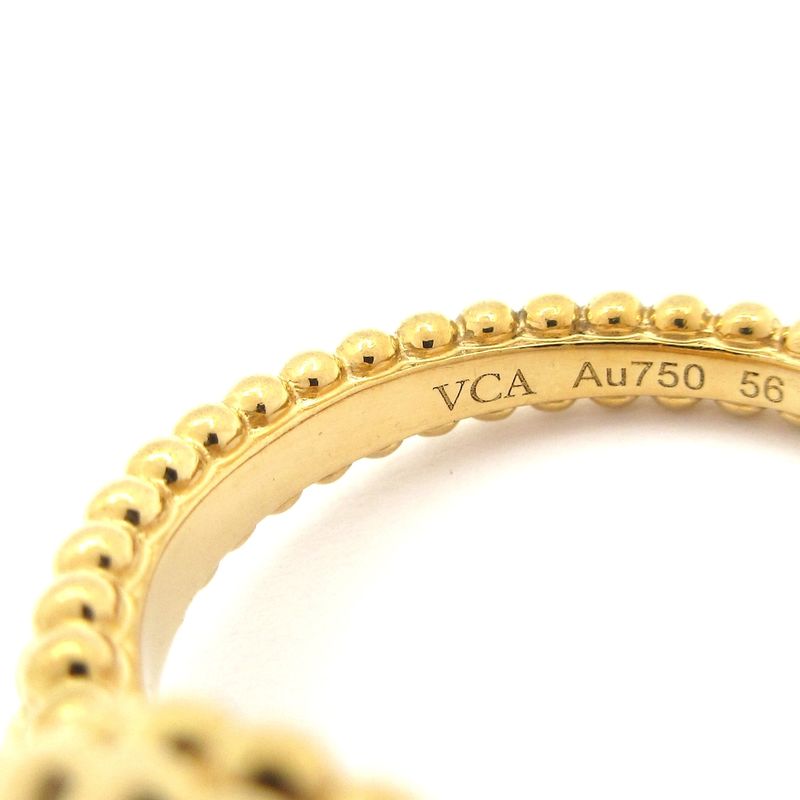 Van Cleef & Arpels Ring 56 Perle Creole Ring 18k Yellow Gold X Malachite