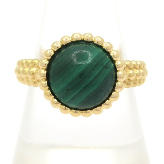 Van Cleef & Arpels Ring 56 Perle Creole Ring 18k Yellow Gold X Malachite