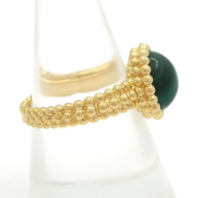 Van Cleef & Arpels Ring 56 Perle Creole Ring 18k Yellow Gold X Malachite