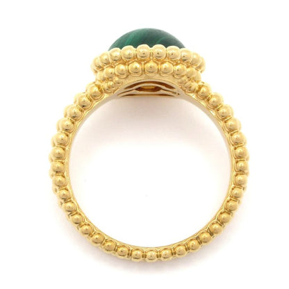 Van Cleef & Arpels Ring 56 Perle Creole Ring 18k Yellow Gold X Malachite