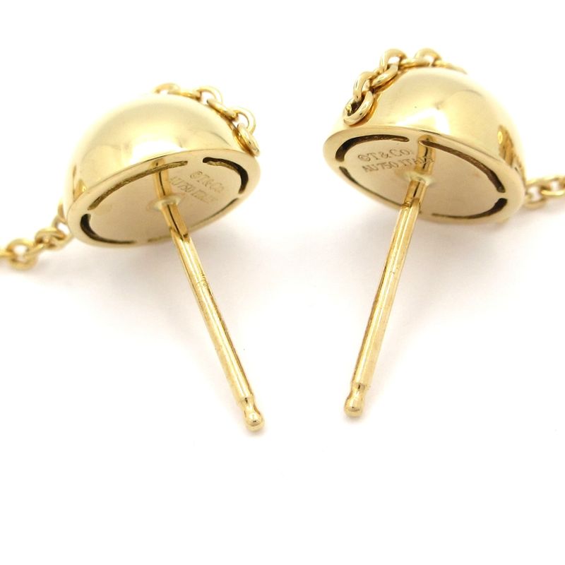 Tiffany & Co Earrings Hardware Ball Triple Drop 18k Yellow Gold