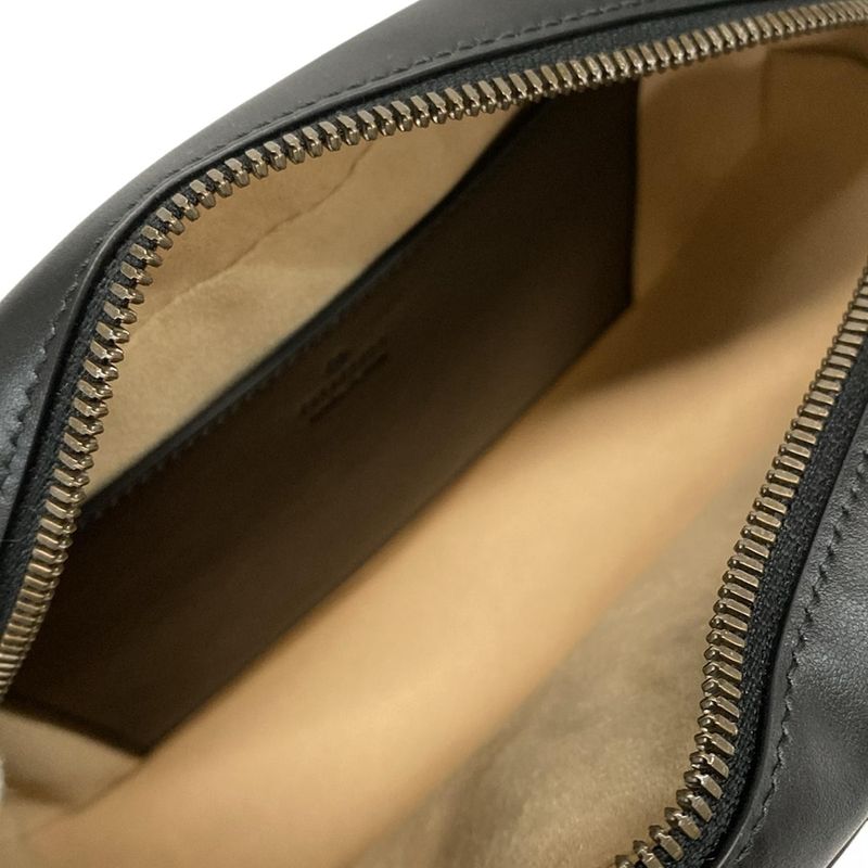 Gucci Shoulder Bag Ggmarmont 447632 Black Chain Shoulder Leather