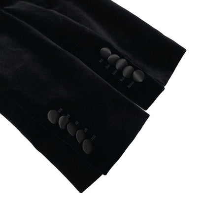 Gucci Jacket Size 38 S Women's Velvet Single Breasted Jacket 673899 Zahw8 Black