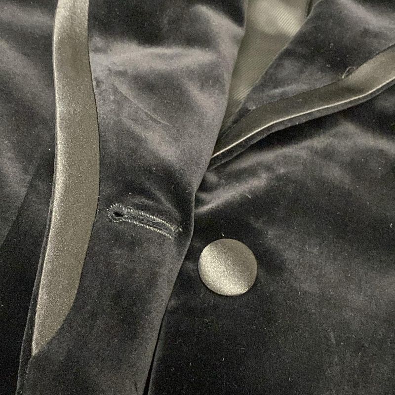 Gucci Jacket Size 38 S Women's Velvet Single Breasted Jacket 673899 Zahw8 Black