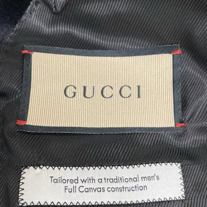 Gucci Jacket Size 38 S Women's Velvet Single Breasted Jacket 673899 Zahw8 Black