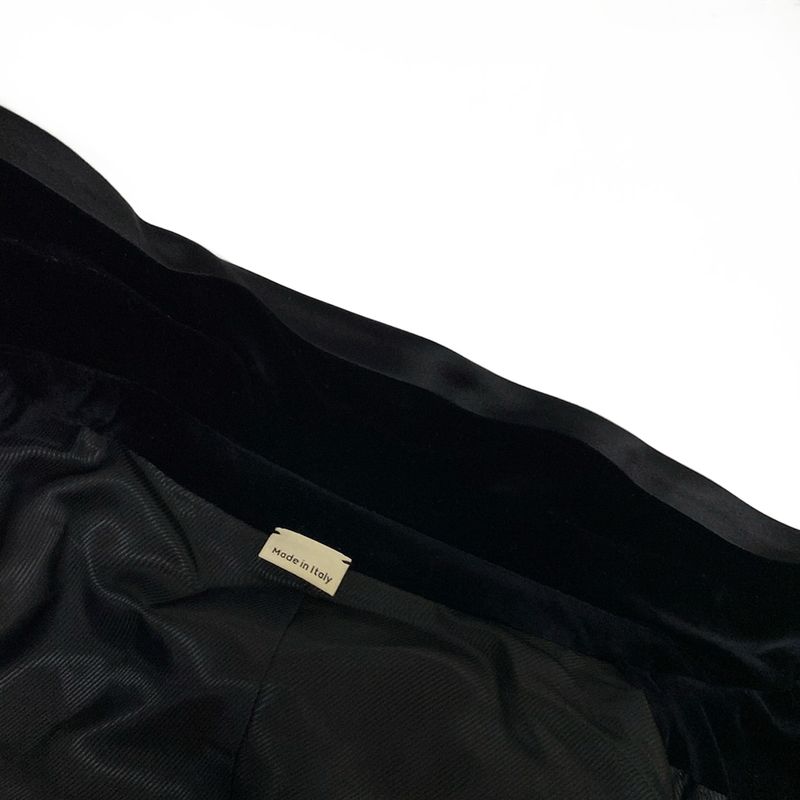 Gucci Jacket Size 38 S Women's Velvet Single Breasted Jacket 673899 Zahw8 Black