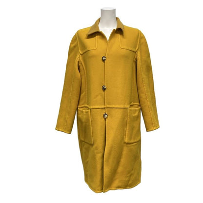 Hermes Coat Size 38 M Women's - Orange and Beige Reversible Winter Cashmere