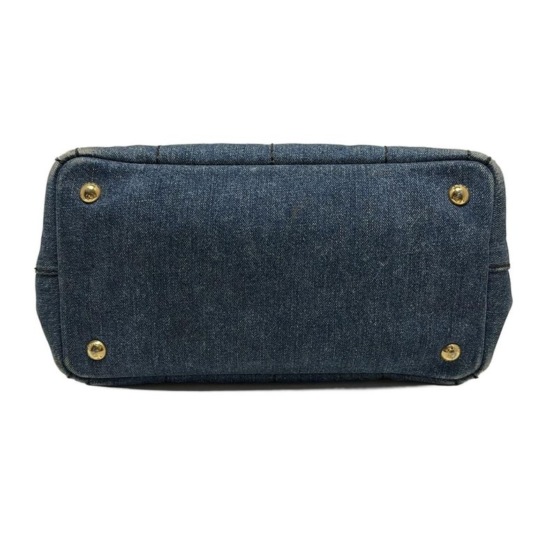 Prada Tote Bag Canapa Navy