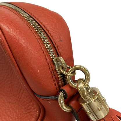 Gucci Shoulder Bag Soho 308364 Red Tassel Leather