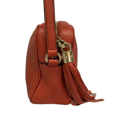 Gucci Shoulder Bag Soho 308364 Red Tassel Leather