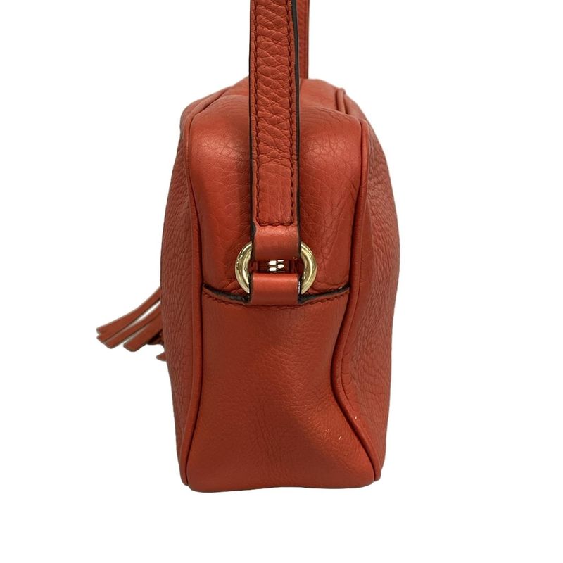 Gucci Shoulder Bag Soho 308364 Red Tassel Leather