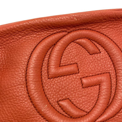 Gucci Shoulder Bag Soho 308364 Red Tassel Leather