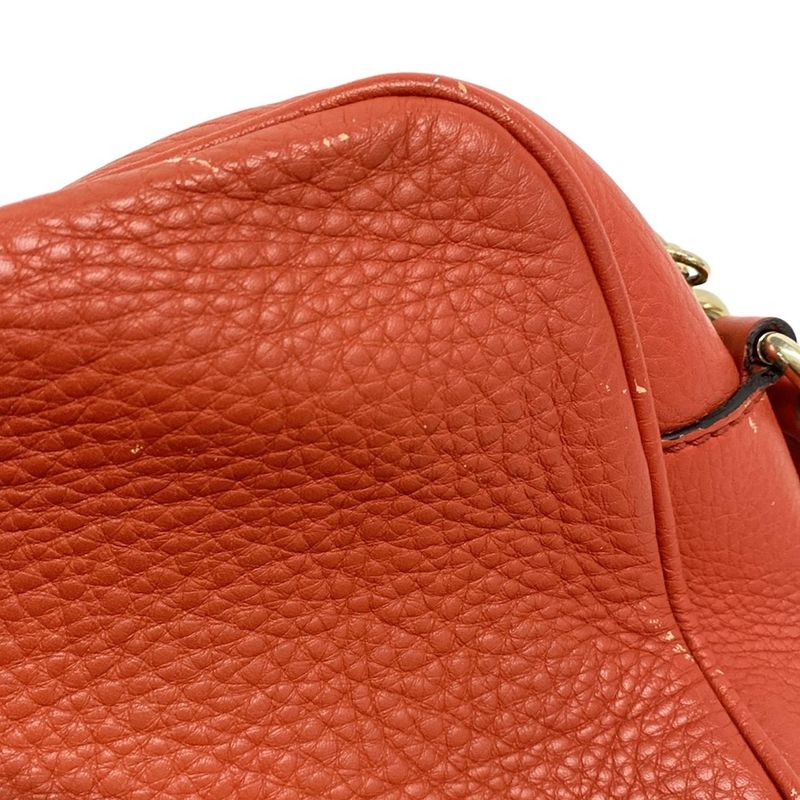 Gucci Shoulder Bag Soho 308364 Red Tassel Leather