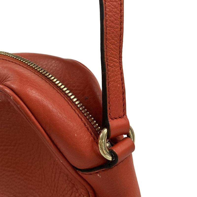 Gucci Shoulder Bag Soho 308364 Red Tassel Leather