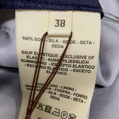 Hermes Pants Size 38 M Women's - 4h0477dw Navy X Gray X Yellow Cropped (half