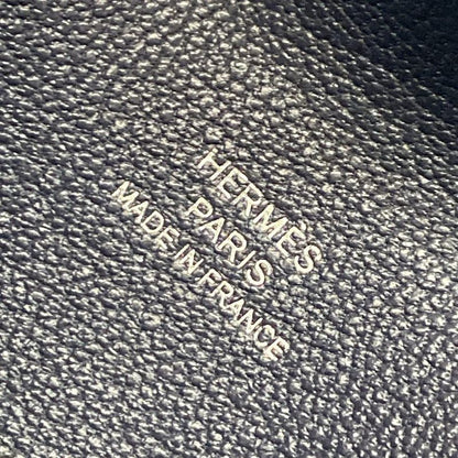 Hermes Card Case Iliade Dark Navy Silver Hardware