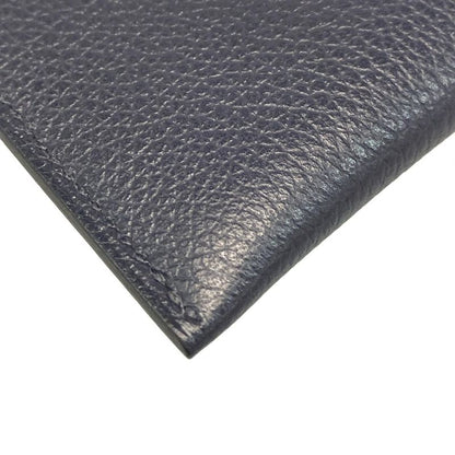 Hermes Card Case Iliade Dark Navy Silver Hardware