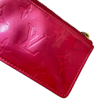 Louis Vuitton Coin Case Monogram Vernis Pochette Cles M9144f Raspberry Leather