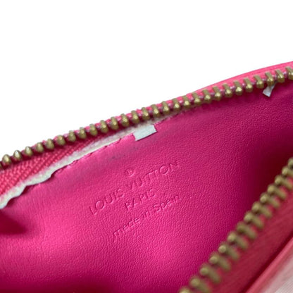 Louis Vuitton Coin Case Monogram Vernis Pochette Cles M9144f Raspberry Leather