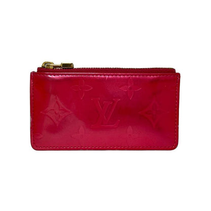 Louis Vuitton Coin Case Monogram Vernis Pochette Cles M9144f Raspberry Leather