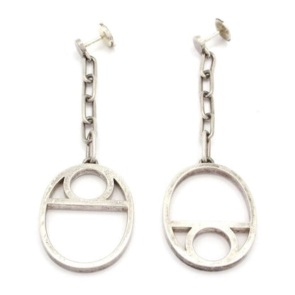 Hermes Earrings Chaine D'ancre Game Silver