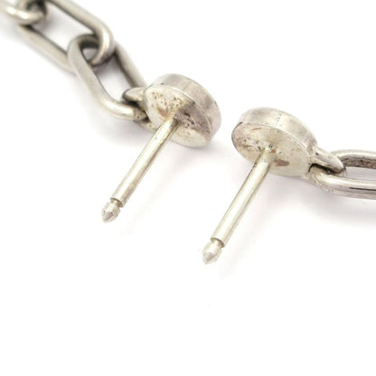 Hermes Earrings Chaine D'ancre Game Silver