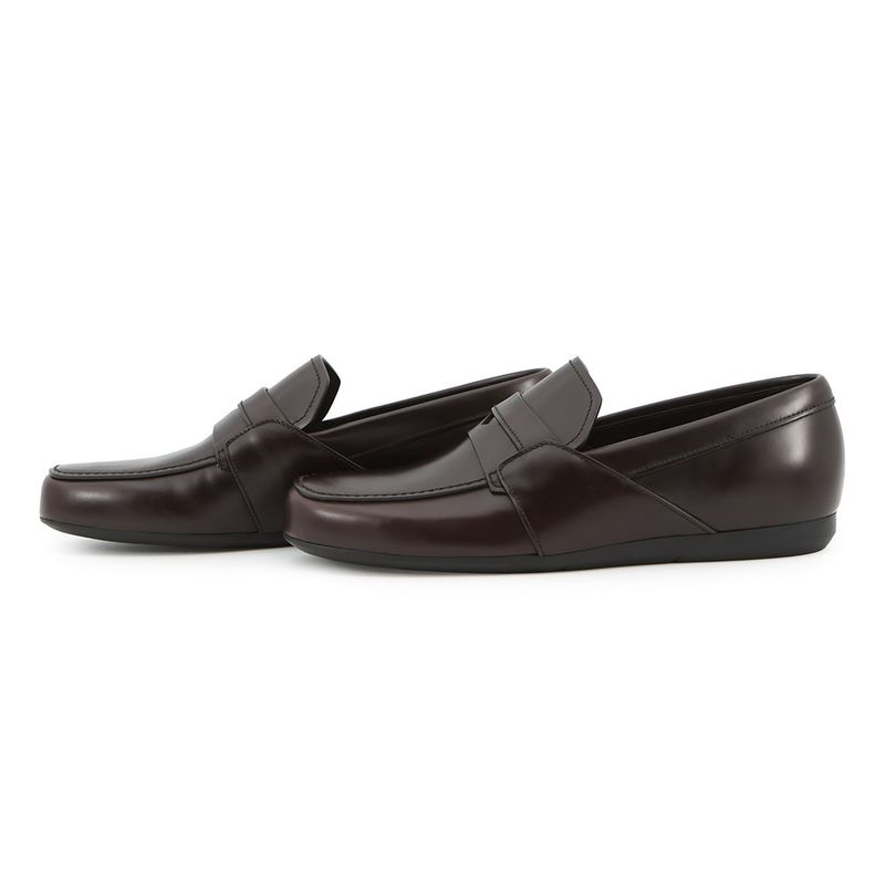 Prada Loafers Brushed Leather Square Toe 5