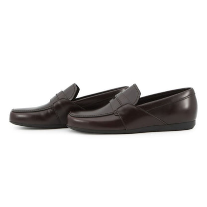 Prada Loafers Brushed Leather Square Toe 5
