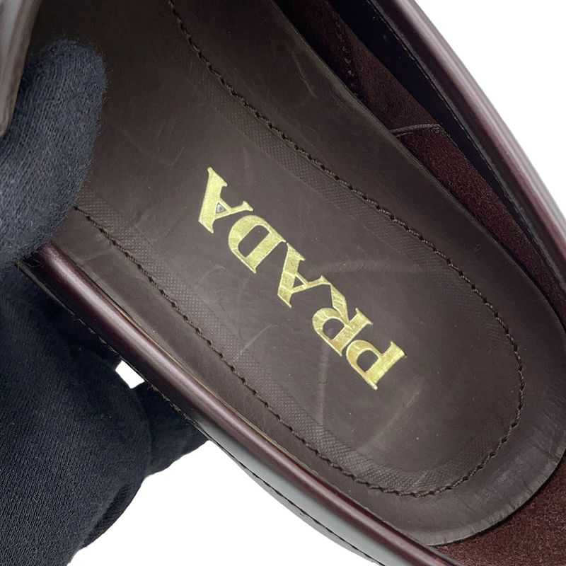 Prada Loafers Brushed Leather Square Toe 5