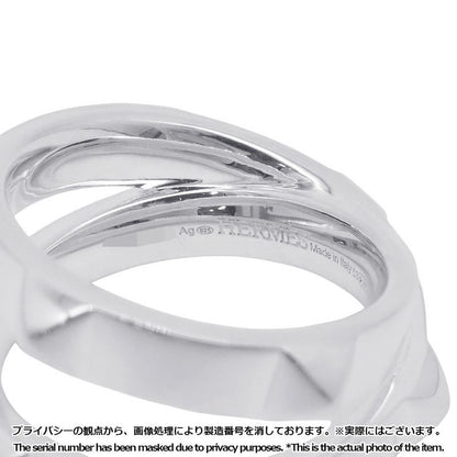 Hermes Ring Cl De-h Double Round Silver 53
