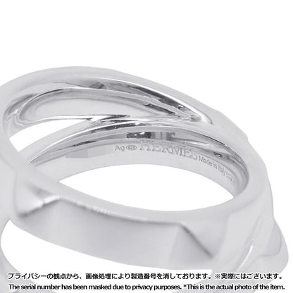 Hermes Ring Cl De-H Double Round Silver 53
