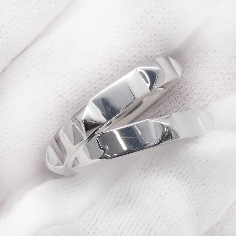Hermes Ring Cl De-h Double Round Silver 53