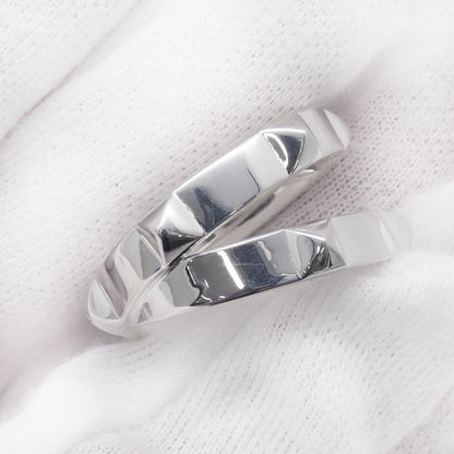 Hermes Ring Cl De-h Double Round Silver 53