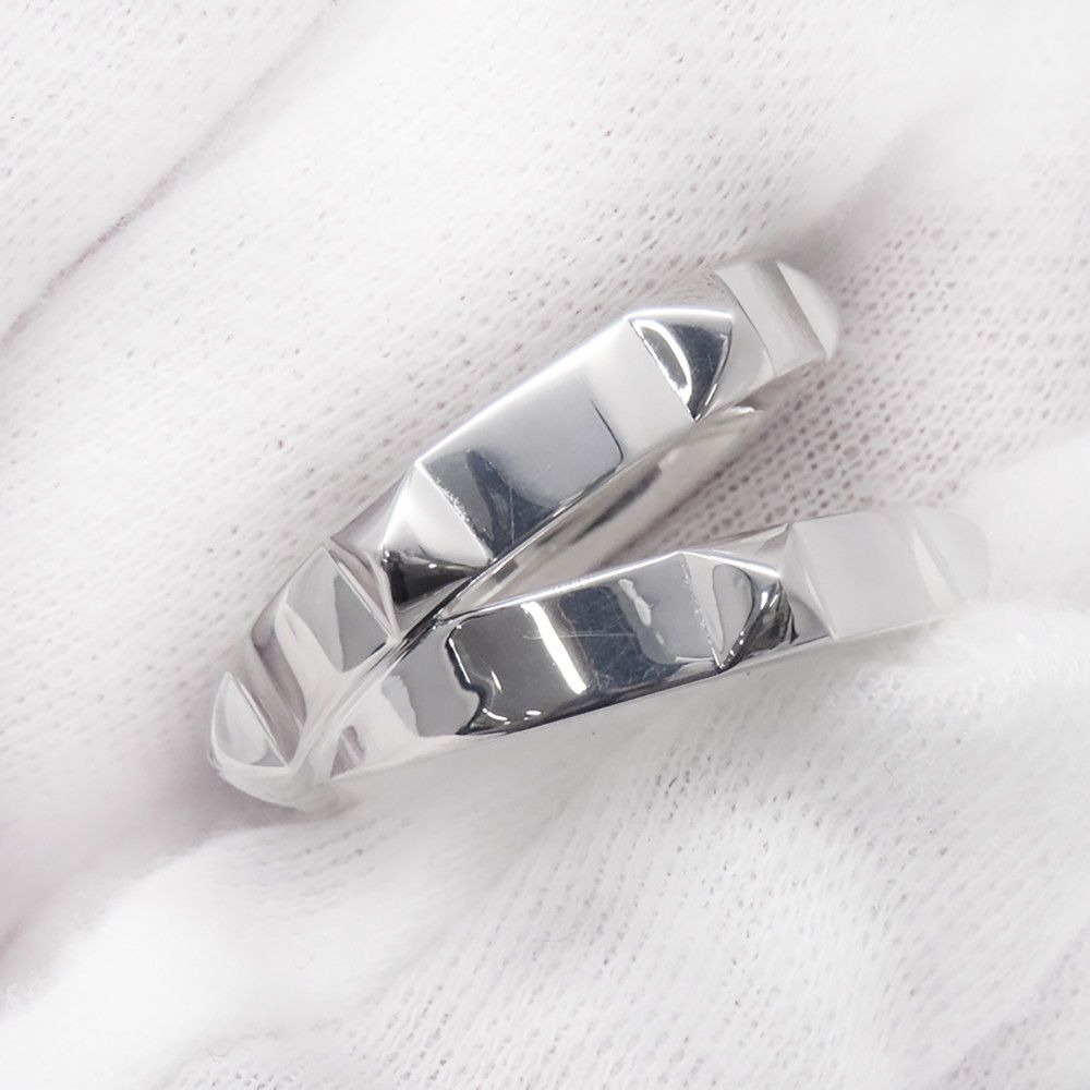Hermes Ring Cl De-H Double Round Silver 53