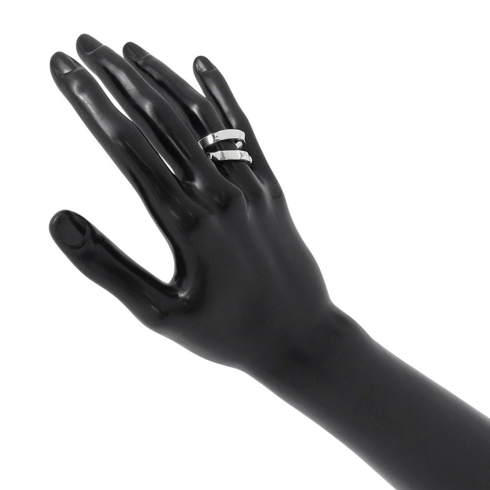Hermes Ring Cl De-H Double Round Silver 53
