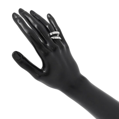 Hermes Ring Cl De-H Double Round Silver 53