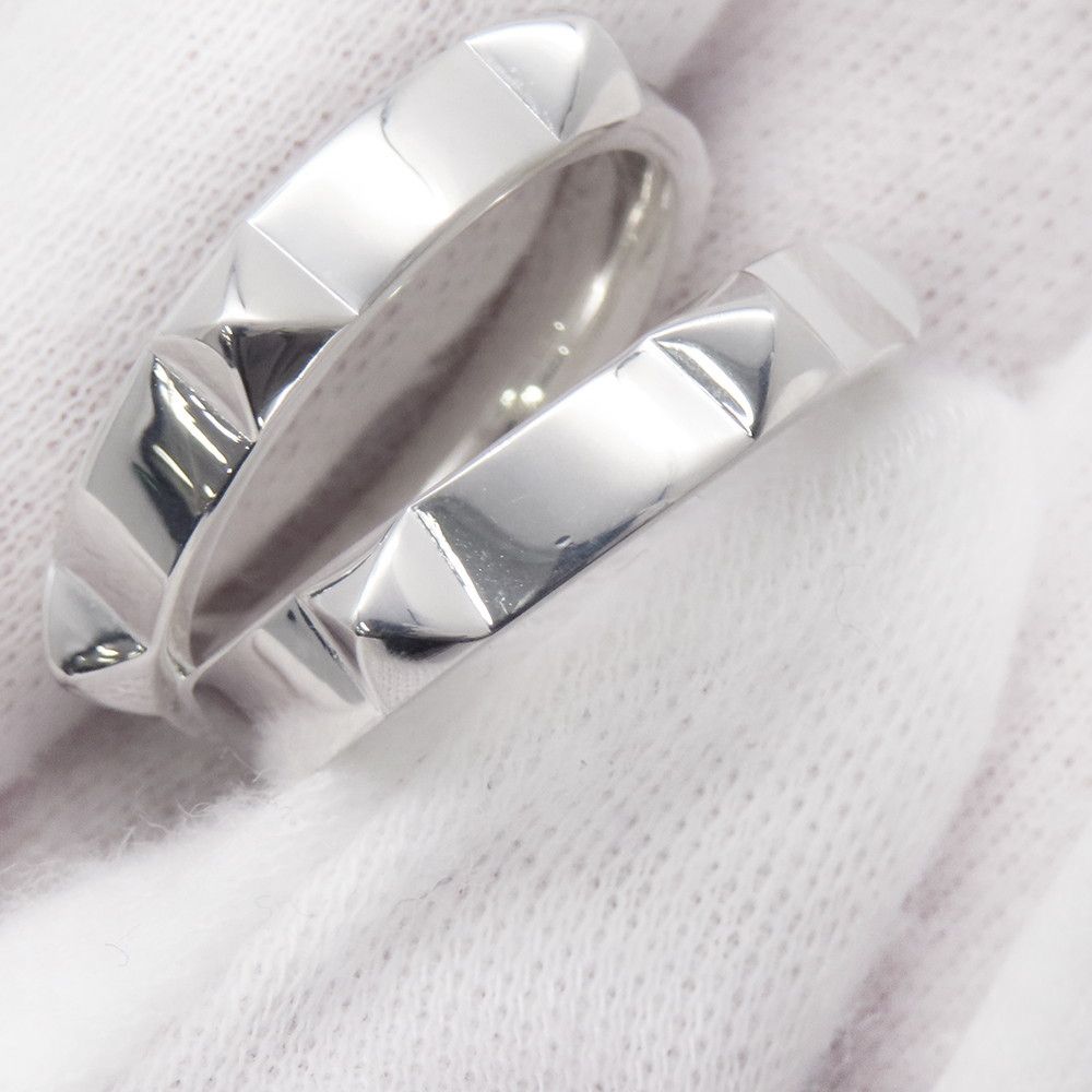 Hermes Ring Cl De-H Double Round Silver 53