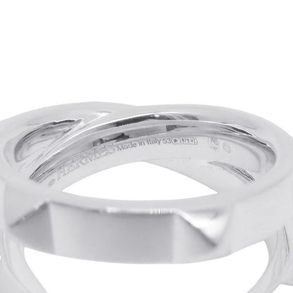 Hermes Ring Cl De-h Double Round Silver 53