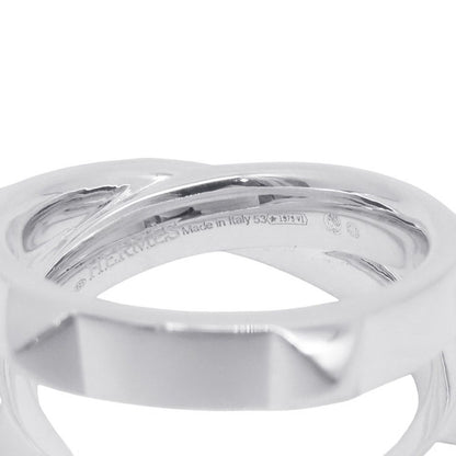 Hermes Ring Cl De-H Double Round Silver 53