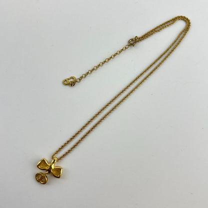 Dior Necklace Pendant Logo Gold Vintage