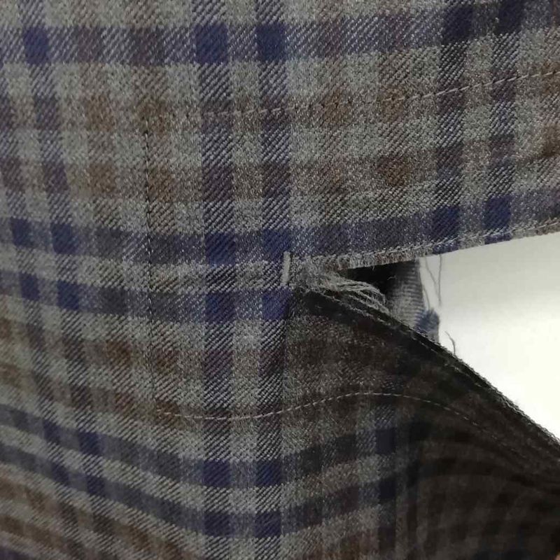 Balenciaga 2016 Wool Check Skirt Modified 38 Charcoal