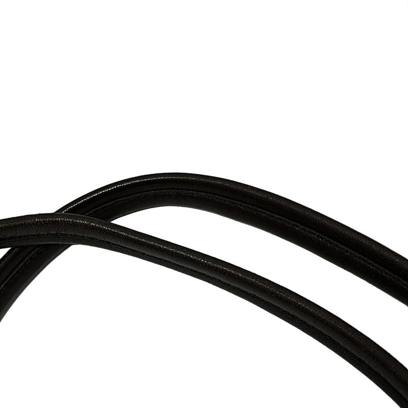 Prada Tote Bag Logo Jacquard Khaki X Dark Brown Leather Tag Draw String Shape