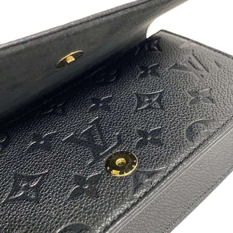 Louis Vuitton Monogram Empreinte Wallet on Chain Lily M46919 Noir Black Chain