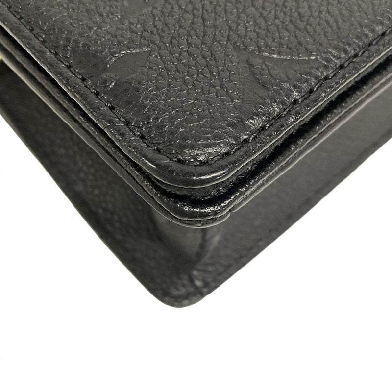 Louis Vuitton Monogram Empreinte Wallet on Chain Lily M46919 Noir Black Chain