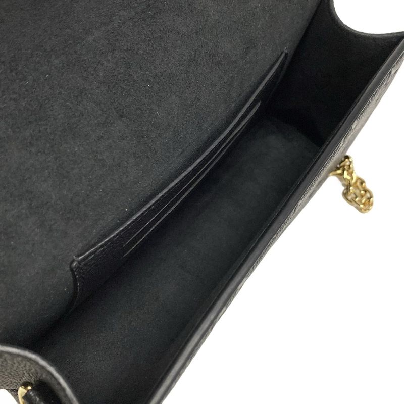 Louis Vuitton Monogram Empreinte Wallet on Chain Lily M46919 Noir Black Chain