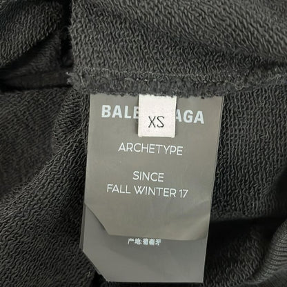 Balenciaga Hoodie Size XS Men's - 528351 Tav37 Black and White Long Sleeve