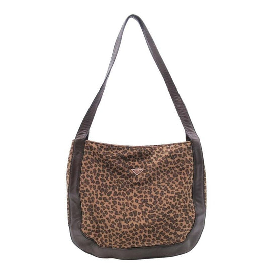 Vintage Bottega Veneta Leopard Pattern Tote Handbag Purse Bag Brown Ladies Used